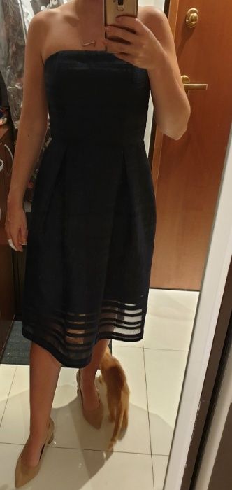 Sukienka H&M r. 40 granatowa, elegancka