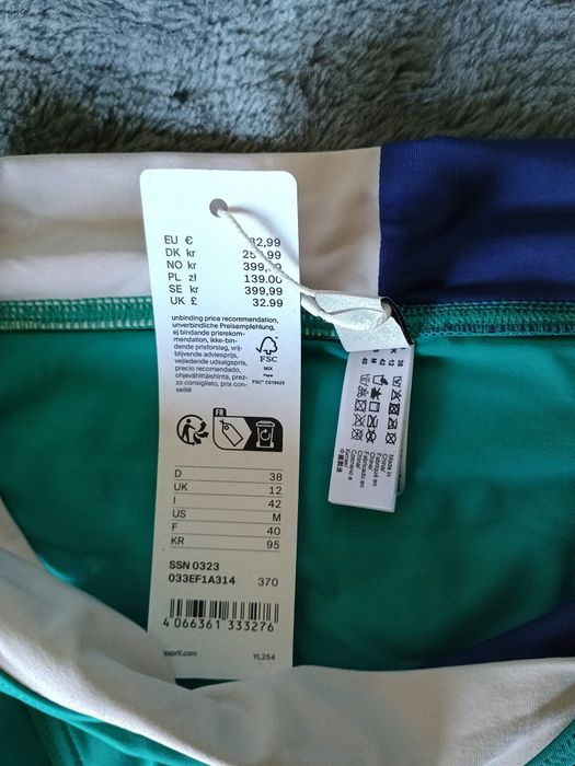 Dół od bikini Turkusowe z wyższym stanem