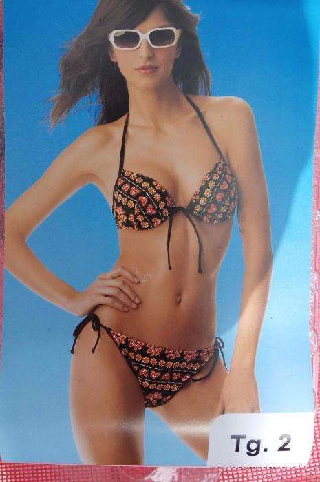 Bikini Preto com Missangas - Calzedónia