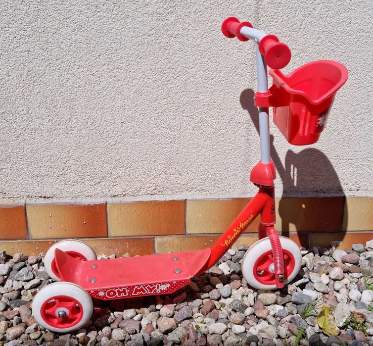Hulajnoga dla dziecka Minnie Mouse, czerwona, 3-kołowa okazja