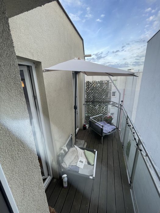 Parasol balkonowy IKEA +podstawa   granitowa | Stan bardzo dobry
