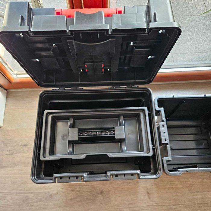 3w1 XXL Mocna Skrzynka Narzędziowa Na Kółkach Modułowa + GRATIS Tacka