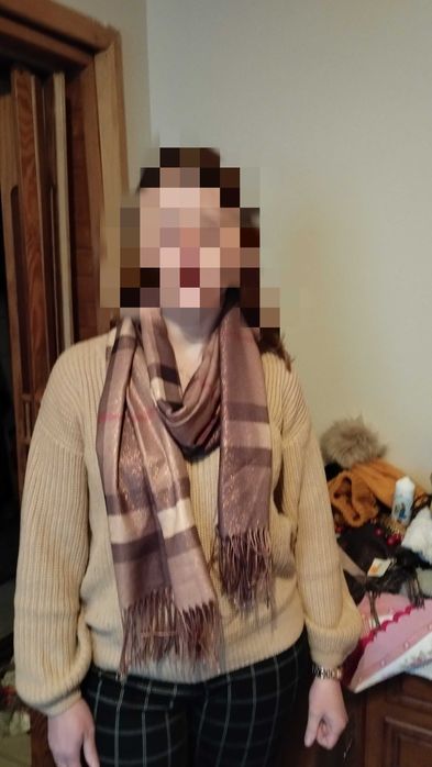Nowy wiosenny szal dwustronny ze złotą nitką