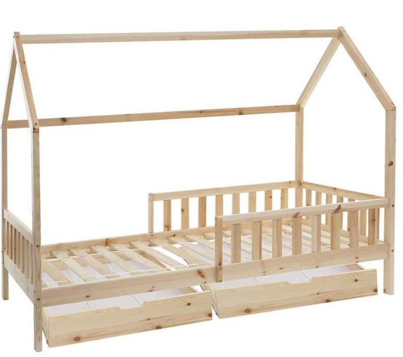 Cama MONTESSORI Homa com 2 gavetas e colchão incluído.