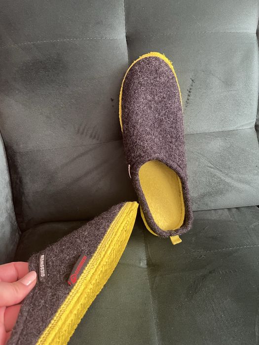 Giesswein woolpops 44 nowe kapcie męskie wełna filcowe