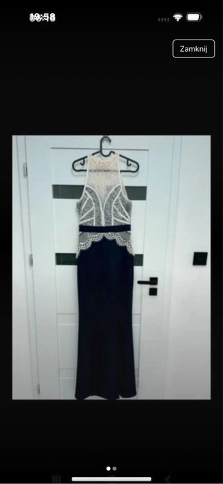 Suknia długa na sylwestra 36  koronka