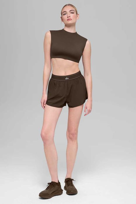 Оригінальна жіноча футболка Alo Yoga Softsculpt Espresso S