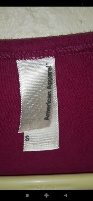 American Apparel S Tunika fuksja długa bluzka top