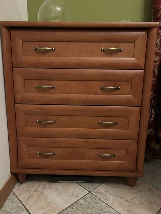 Komplet witryna narożna + komoda Black Red White kolekcja Kent