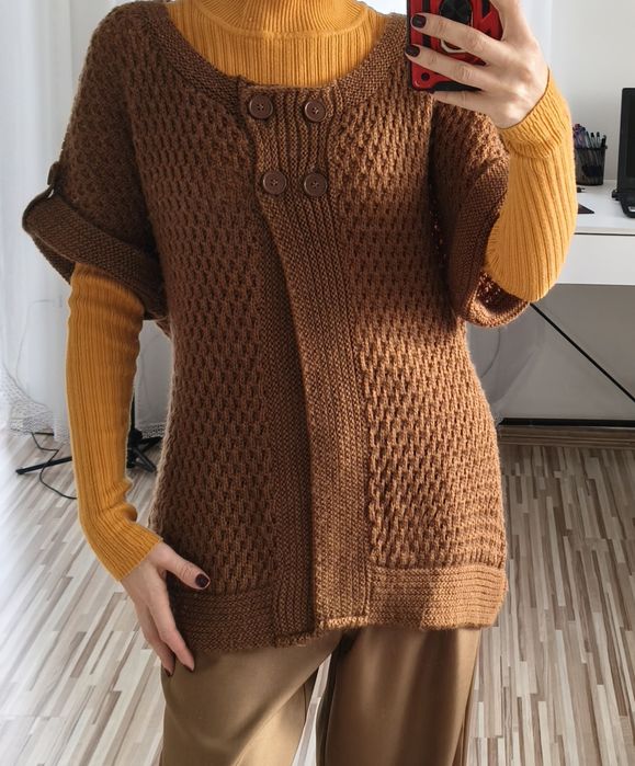 Kamizelka ciepła, damska, brąz, Camaieu , M