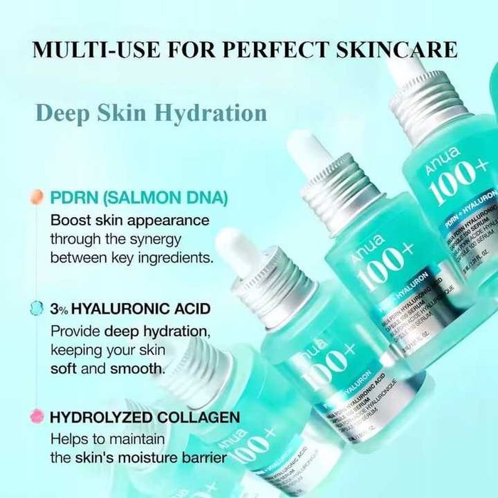 Serum Silnie Nawilżające Anua 100+ PDRN + Hyaluron Serum do Twarzy