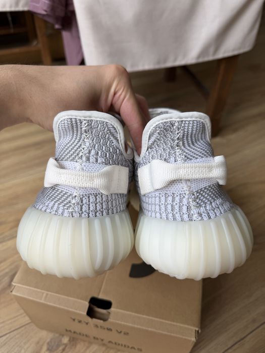 Adidas Yeezy Boost 350 V2 Static non Reflective buty sneakersy szare niskie 46 2/3