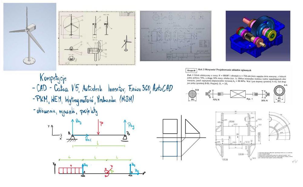 Korepetycje CAD i przedmioty inżynierskie | CATIA V5 | Inventor | AutoCAD | Fusion 360 | MiBM | PKM | Rysunek techniczny