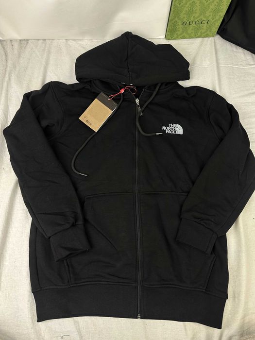 Bluzy męskie rozpinane kaptur the north face nowość czarna znaczek premium