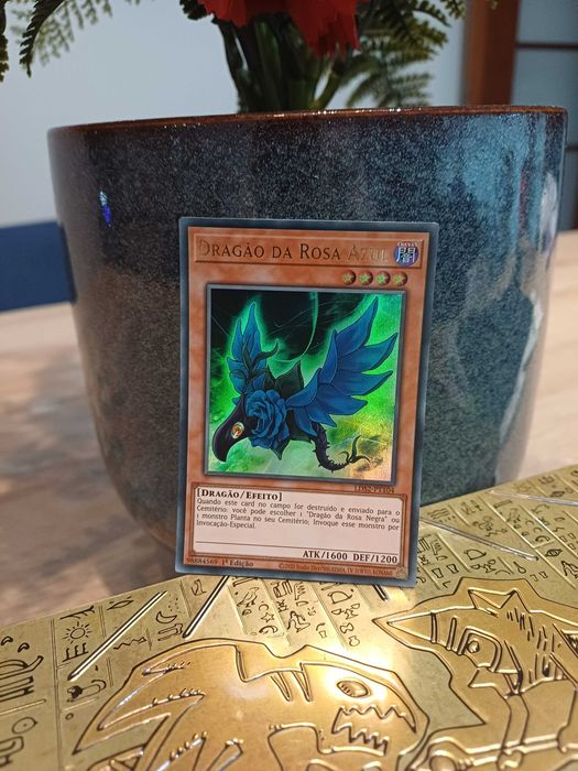 Carta Yu-Gi-Oh - Dragão da Rosa Azul - 1ª Edição