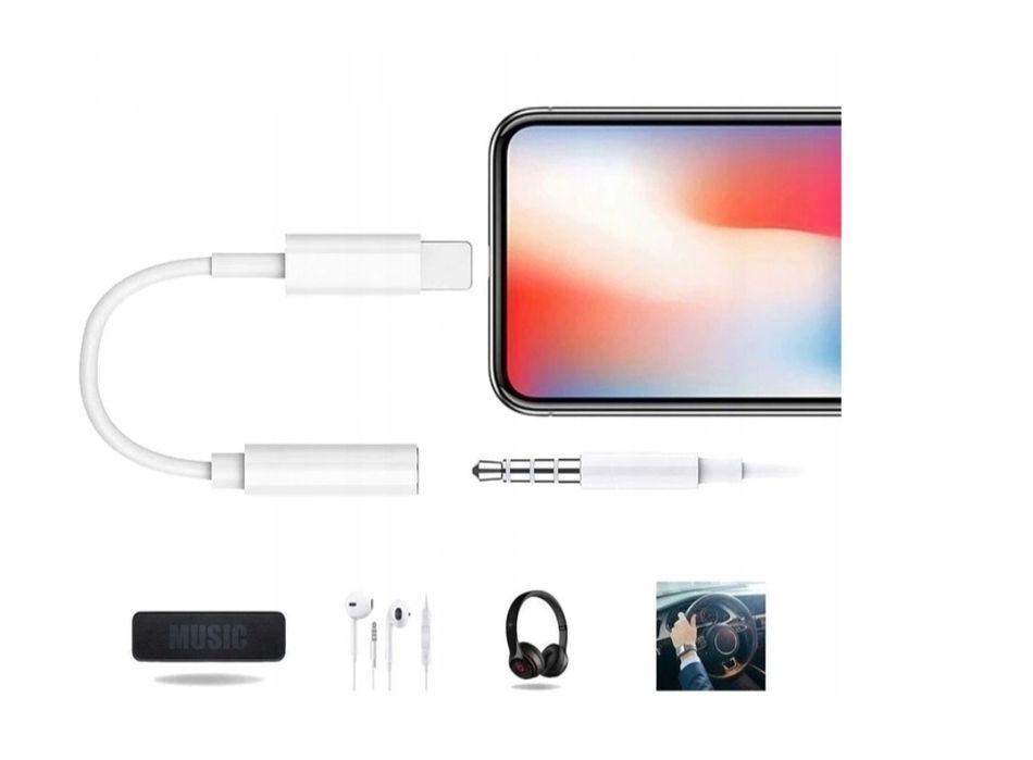 Przejściówka lightning jack iPhone 7 8 X Adapter