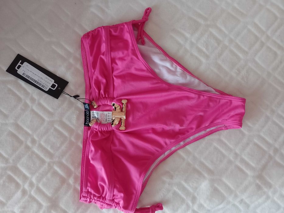 (42/XL) Bogato zdobione Majtki plażowe z Londynu, dół bikini, NOWY