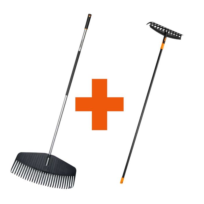 Набір Граблі для листя Fiskars Ergonomic XL+ Універсальні граблі Fiskars Solid