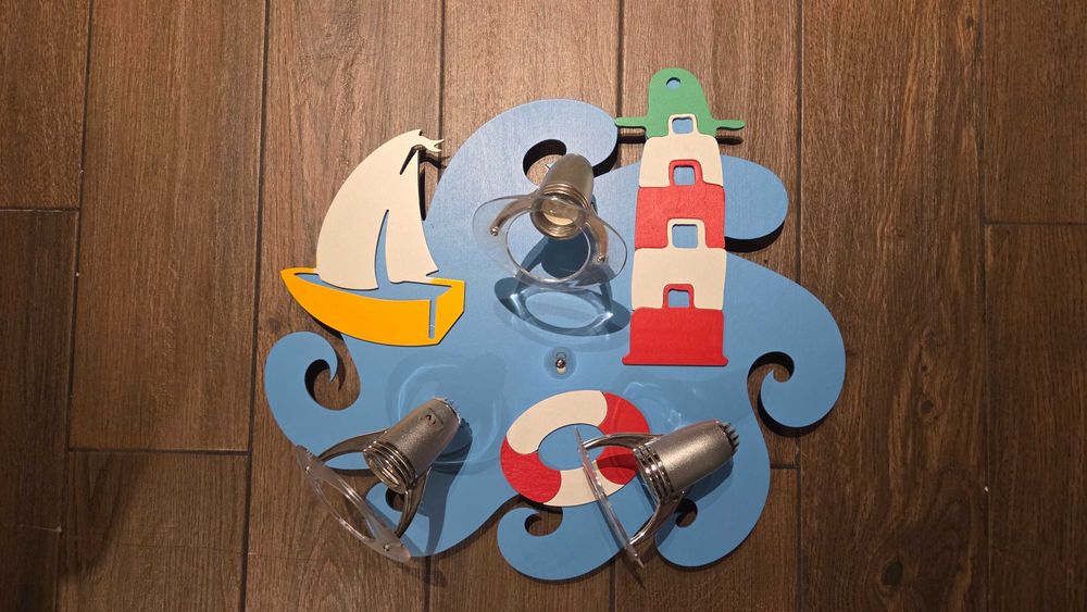 Lampa do pokoju dziecięcego Marina Statki Morska Latarnia