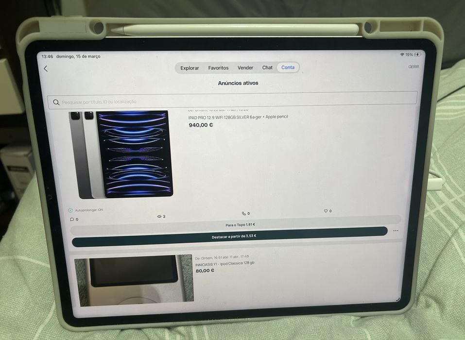 IPAD PRO 13” | M2 | WIFI 128GB | 6a ger + Oferta Relógio Lacoste