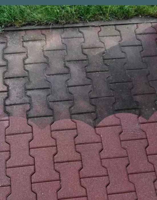 Mycie kostki brukowej