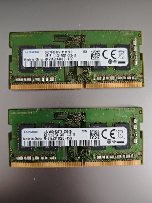 Pamięć laptopa RAM DDR4 SODIMM 2x4GB Samsung