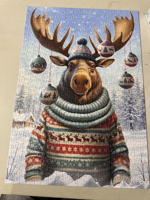 Puzzle Cherry Pazi Świąteczny łoś 500