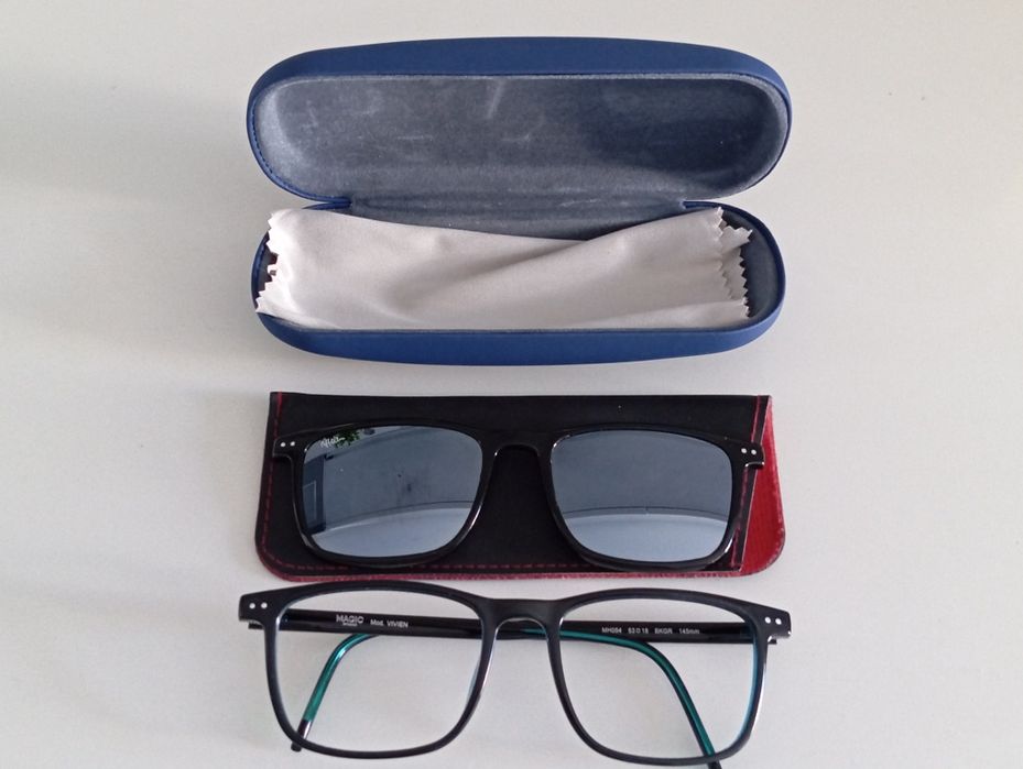 Óculos armação para lentes graduadas e sol