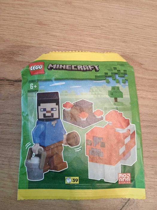 Lego Minecraft Steve z grzybową krową Mooshroom 662407