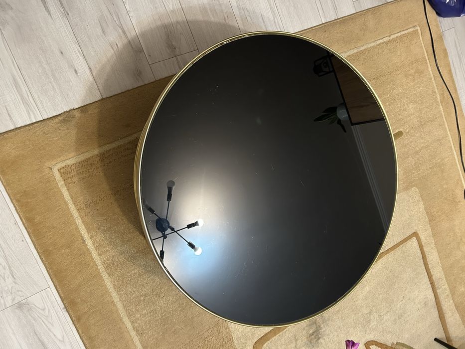 Stolik kawowy czarno zloty