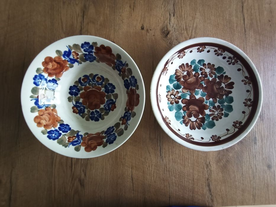 Talerze fajansowe głębokie