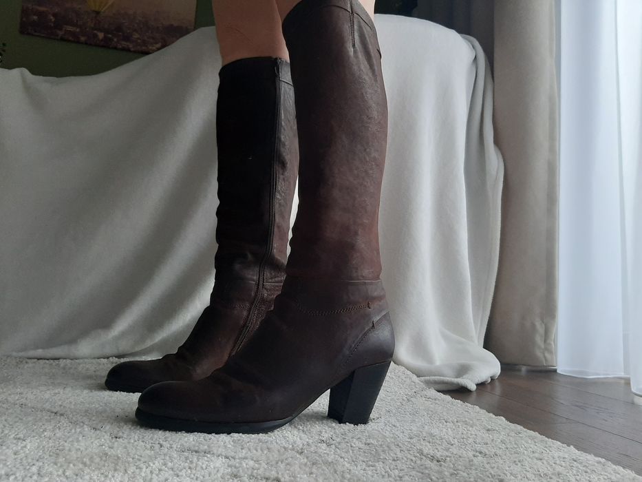 Kozaki Skórzane Długie Lasocki