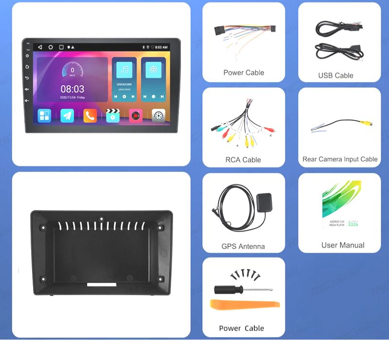 RÁDIO GPS ANDROID 13 CITROËN C2 / PEUGEOT 206 03-09