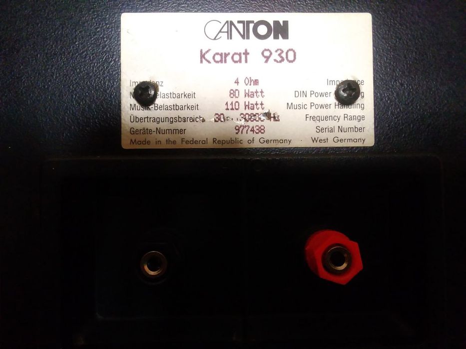 Акустическая система, колонки Canton Karat 930