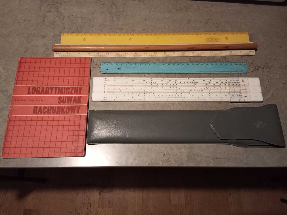 Suwak logarytmiczny SKALA, linijka, instrukcja - PRL