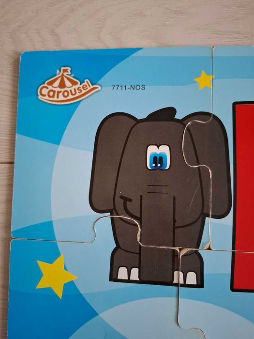 Duże puzzle 26 elementów Cyferki, zwierzątka Carousel 2+ 3+