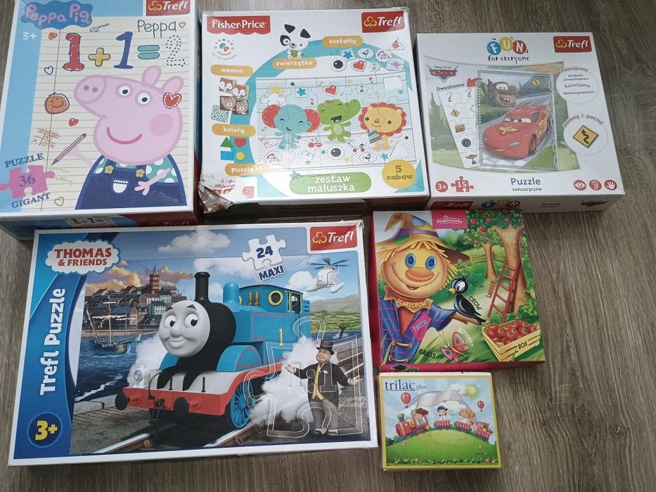 Puzzle komplet 6 szt dla dziecka 3+