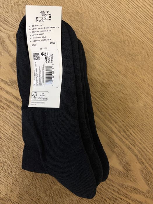 Теплі носки чоловічі Levi’s ОРИГІНАЛ (3 пари), розмір L