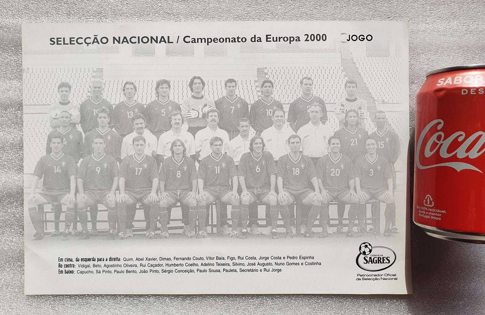 Antigo Poster ~ " SELEÇÃO NACIONAL do CAMPEONATO da EUROPA 2000 ".