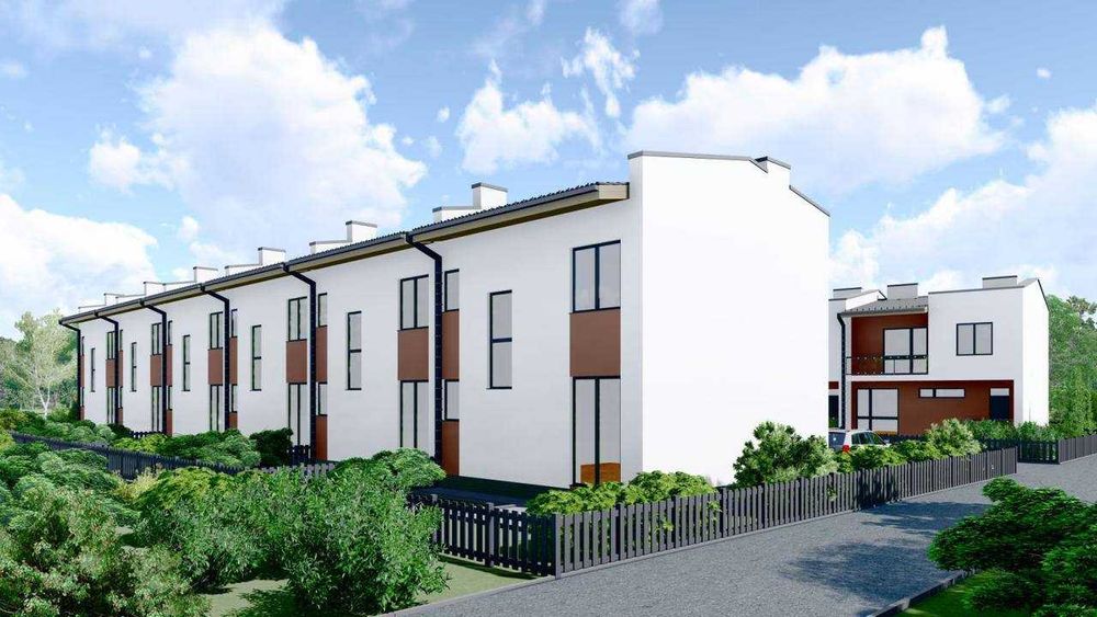 655$ за м2 Продаж таунхаусів БЕЗ КОМІСІЇ в Оброшине по вулиці Південна
