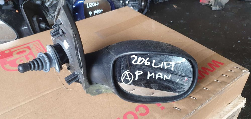 Lut6 Lusterko prawe pasażera peugeot 206 lift manualne czarne wysyłka