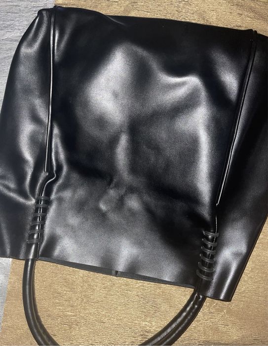 Шопер из натуральной кожи