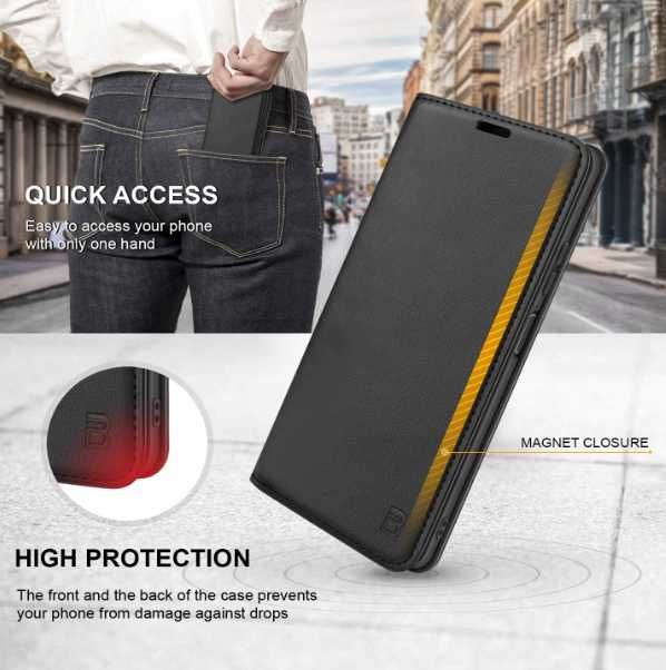 Etui skórzane BEZ Samsung Galaxy A21s klapka portfel