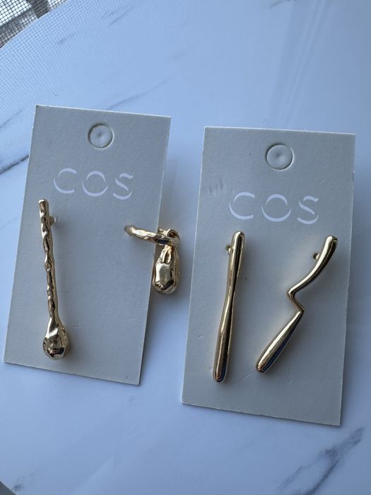 Сережки cos золото