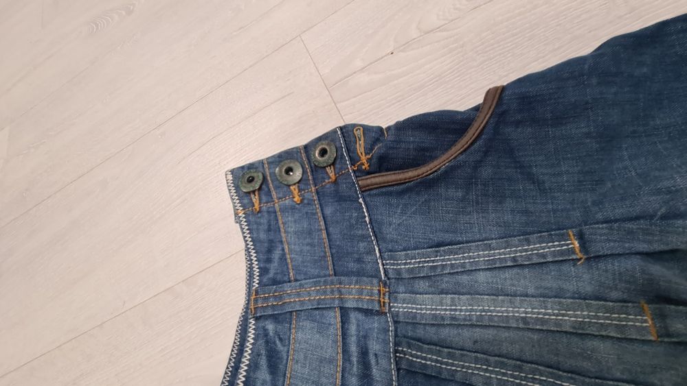 ESPRIT spódnica jeans r. 36/38 strzępiona jak Nowa