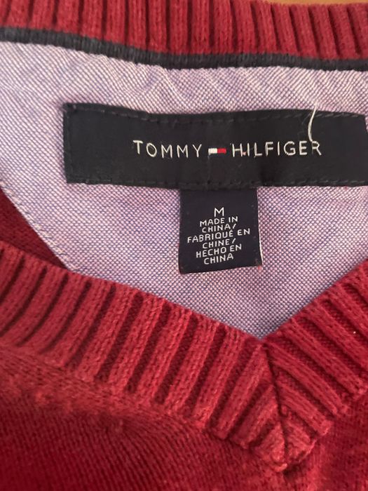 Sweterek bordowy Tommy Hilfiger