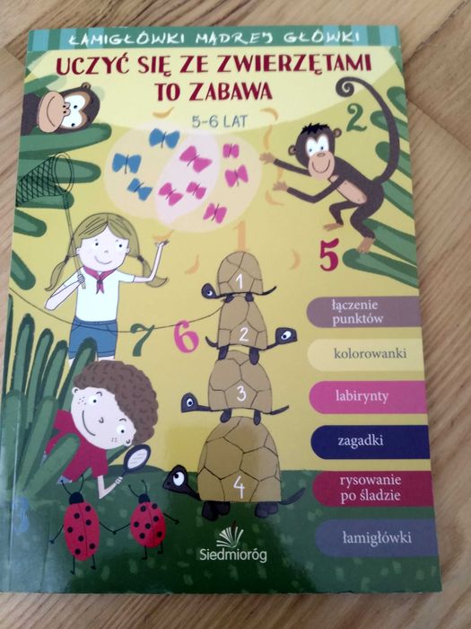 Kolorowanka łamigłówki zabawa rebusy labirynty rysowanie zagadki