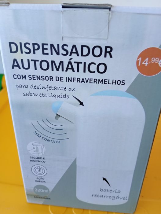 Dispensador automático infra vermelhos recarregável novo