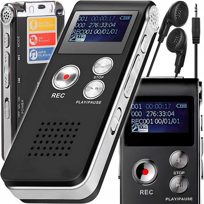 Dyskretny Dyktafon szpiegowski w kształcie MP3 NOWY
