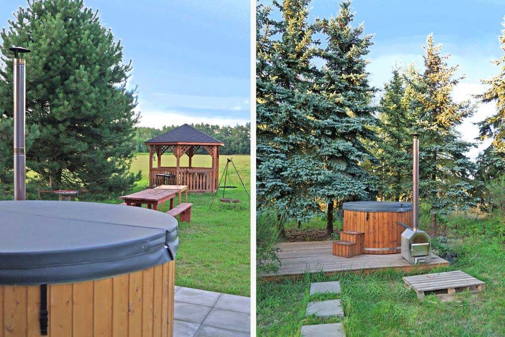 Domek dla 13 osób. Sauna, balia z jacuzzi.